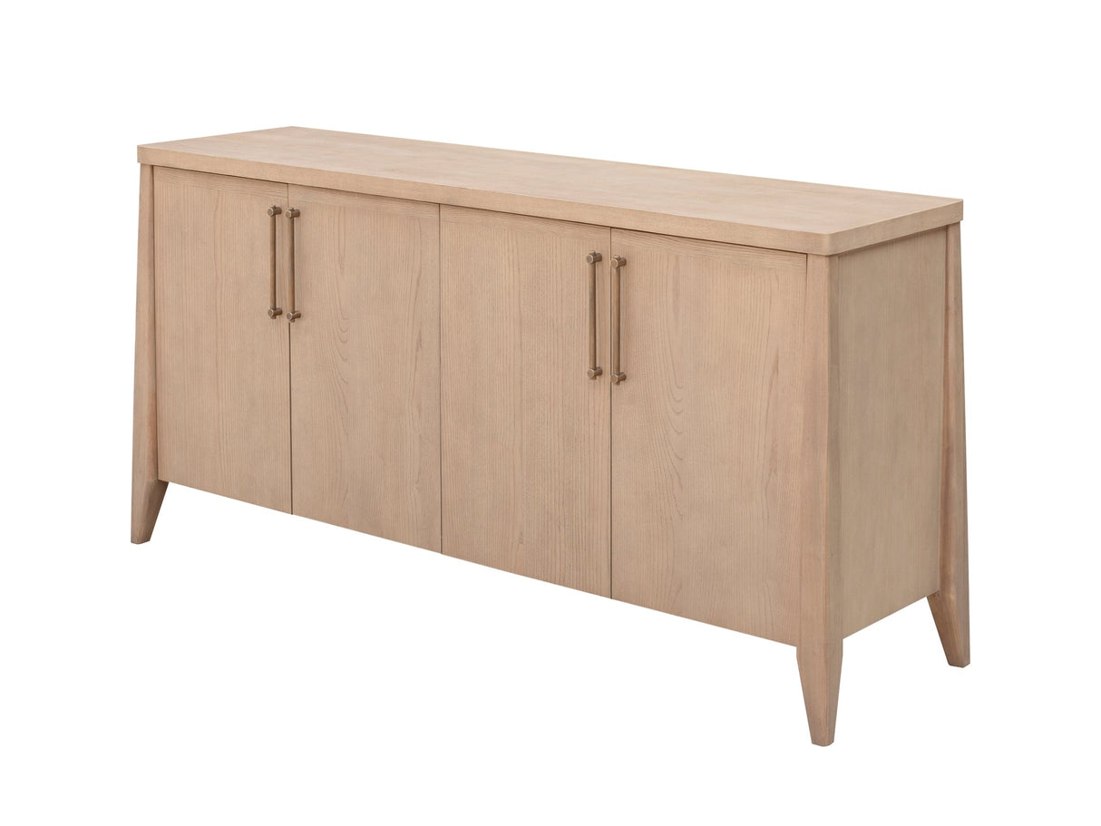 Sumire Four Door Ash Wood Sideboard in Ginger by Modus Furniture at Eve Furniture