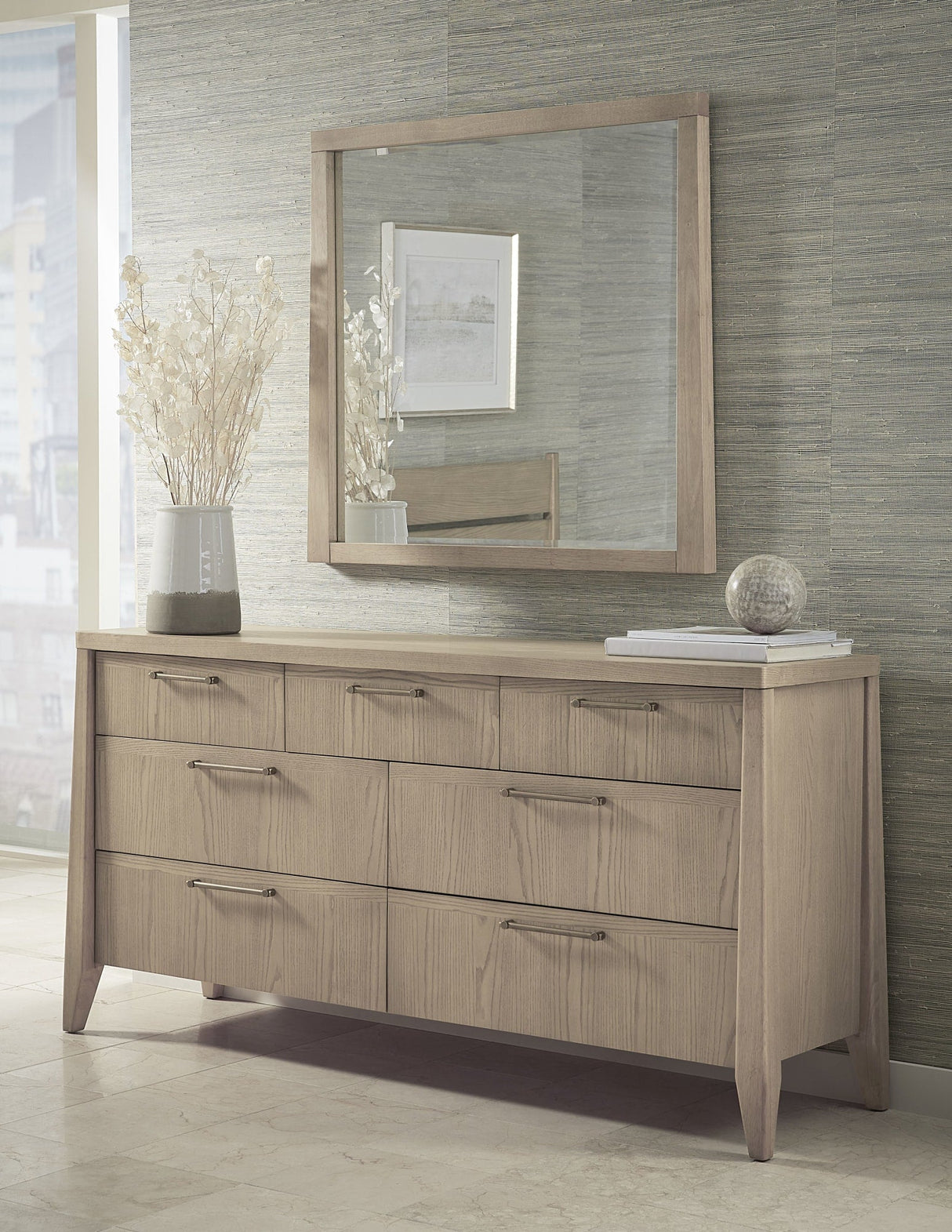 Sumire Ginger Seven Drawer Ash Wood Dresser by Modus Furniture at Eve Furniture