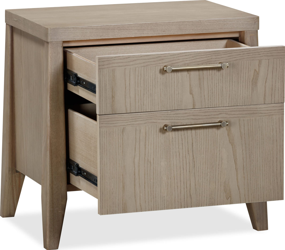 Sumire Ginger Two Drawer Ash Wood Nightstand by Modus Furniture at Eve Furniture