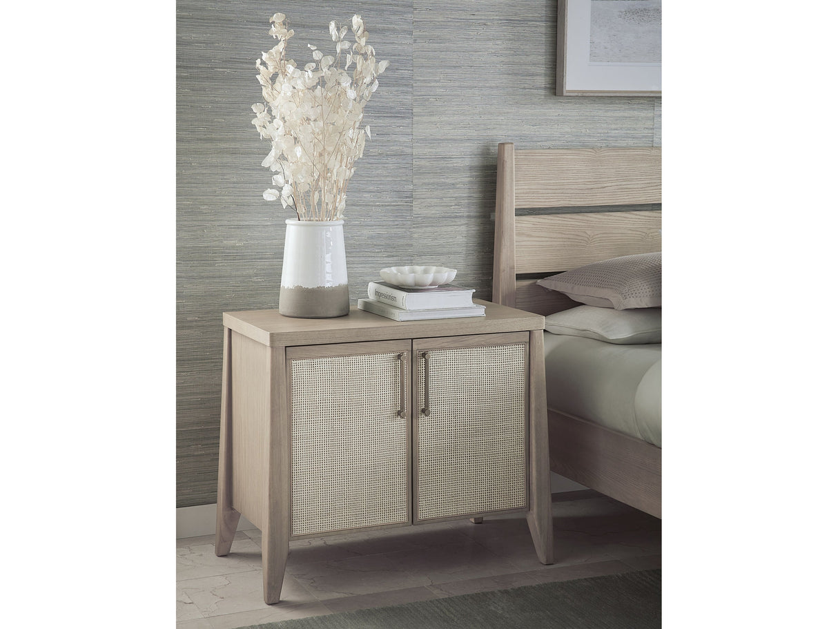 Sumire Ginger/Natural Cane Two Door Ash Wood Bachelor Chest by Modus Furniture at Eve Furniture