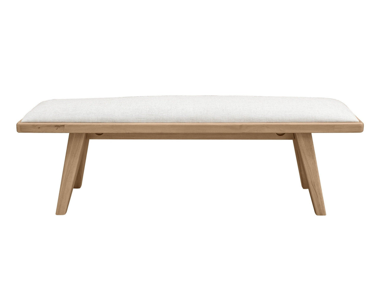 Sumire Upholstered Bench in Ginger and Natural Linen by Modus Furniture at Eve Furniture