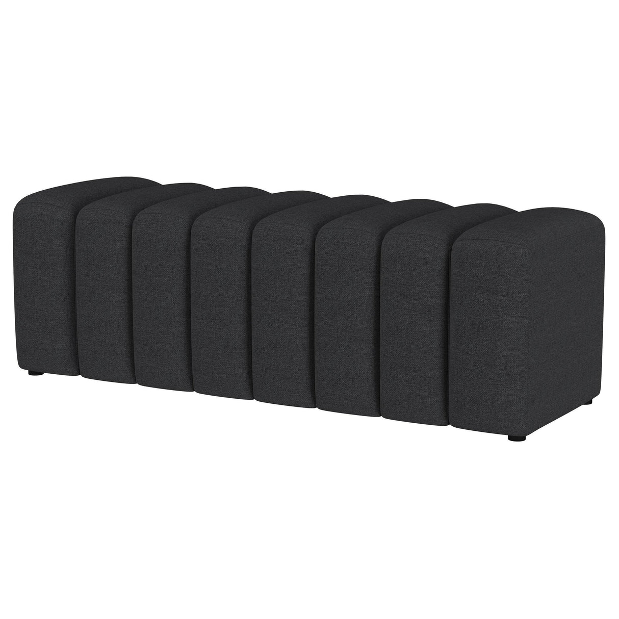 Summer Charcoal Upholstered Channel Tufted Accent Bench by Coaster at Eve Furniture