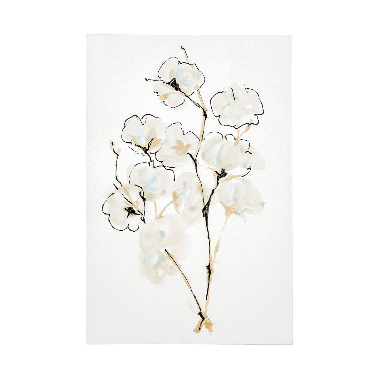 Summer Cotton IV by Chris Paschke a Hand Embellished Textured Canvas by Mercana at Eve Furniture
