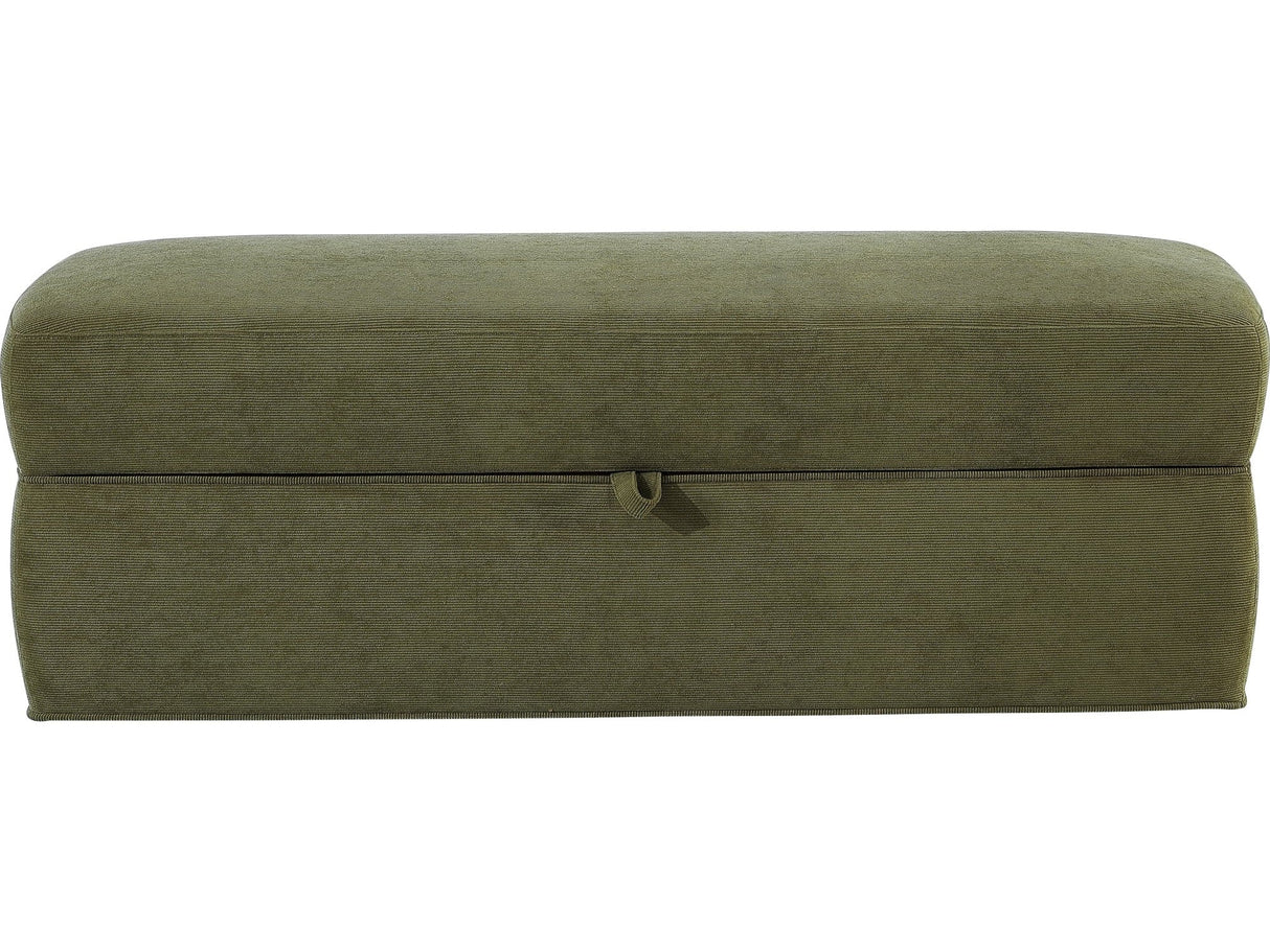 Summit Moss Upholstered Storage Bench by Modus Furniture at Eve Furniture