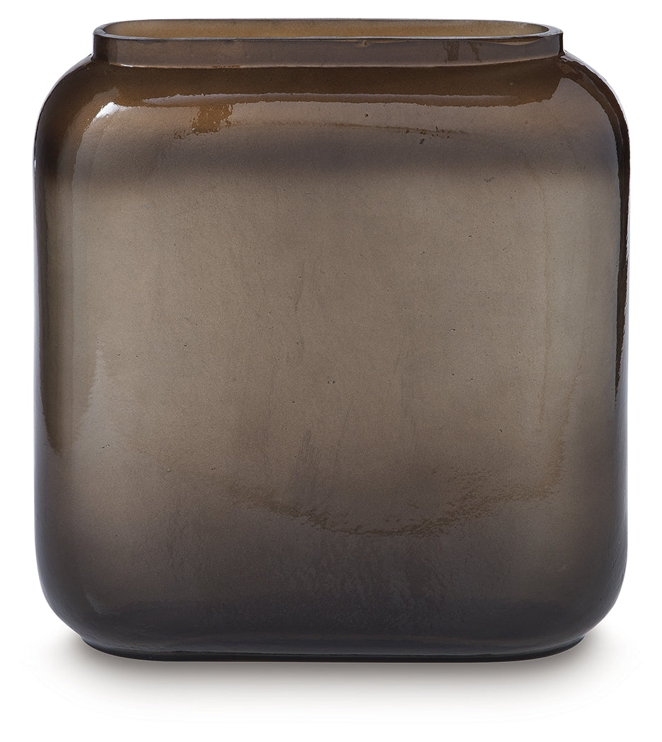 Sumner Gray/Gold Finish Vase by Ashley at Eve Furniture