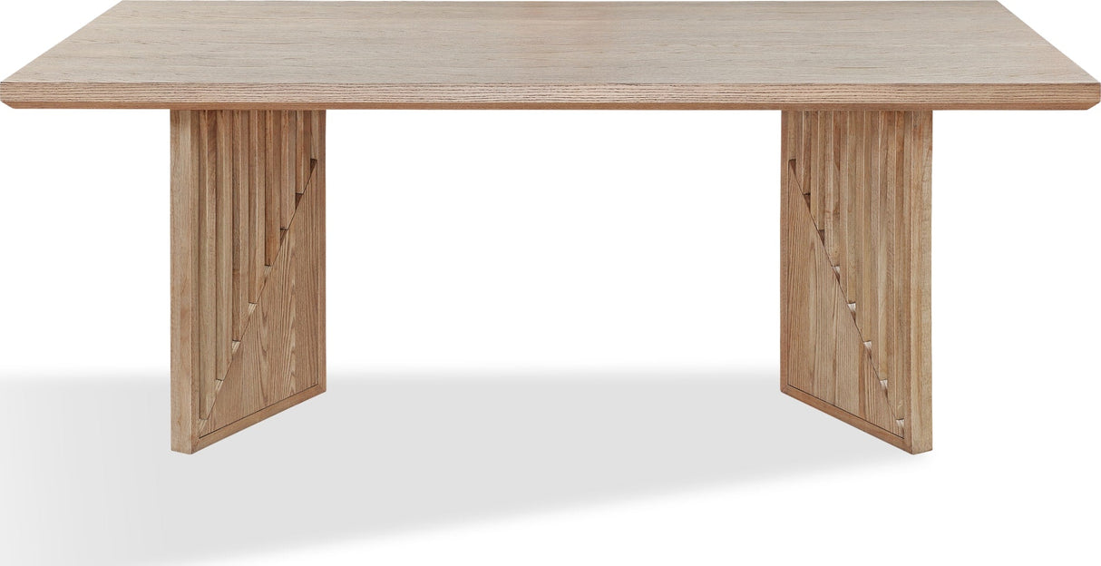 Sumner Natural Double Pedestal Oak Dining Table by Modus Furniture at Eve Furniture