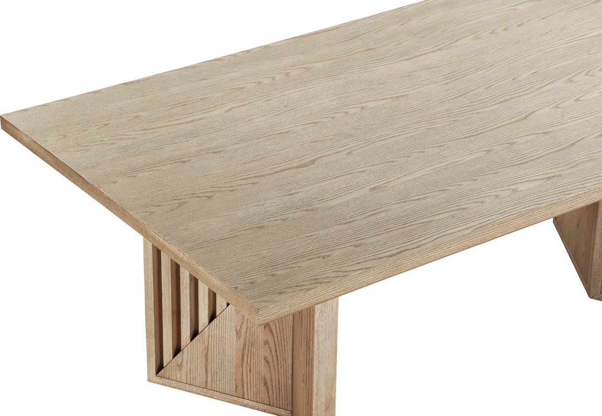 Sumner Natural Double Pedestal Oak Dining Table by Modus Furniture at Eve Furniture