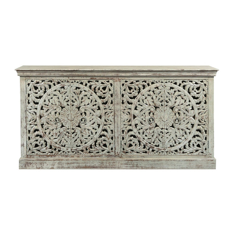 Sundara Brown Four-Door Sideboard by Crestview at Eve Furniture