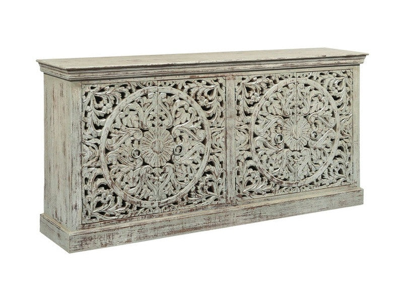Sundara Brown Four-Door Sideboard by Crestview at Eve Furniture