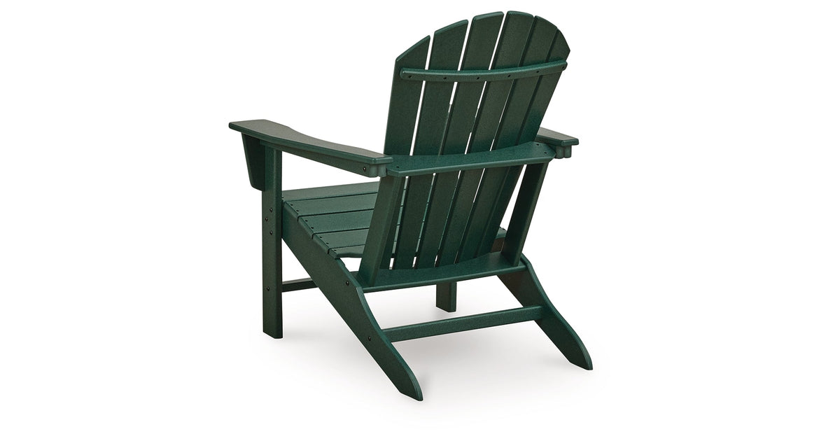 Sundown Shores 2 Adirondack Chairs with End table in Green by Ashley at Eve Furniture