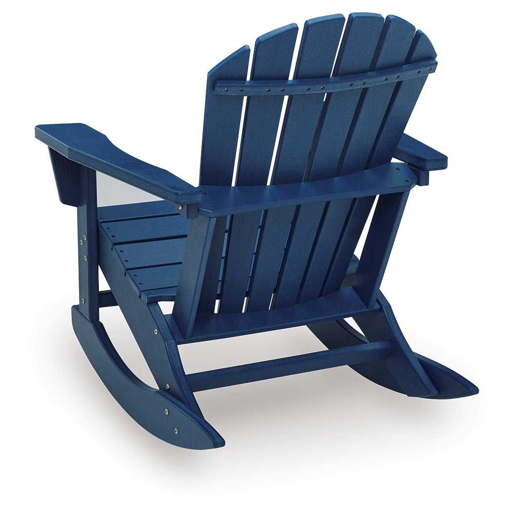 Sundown Shores Blue Outdoor Rocking Chair by ASHLEY FURNITURE at Eve Furniture