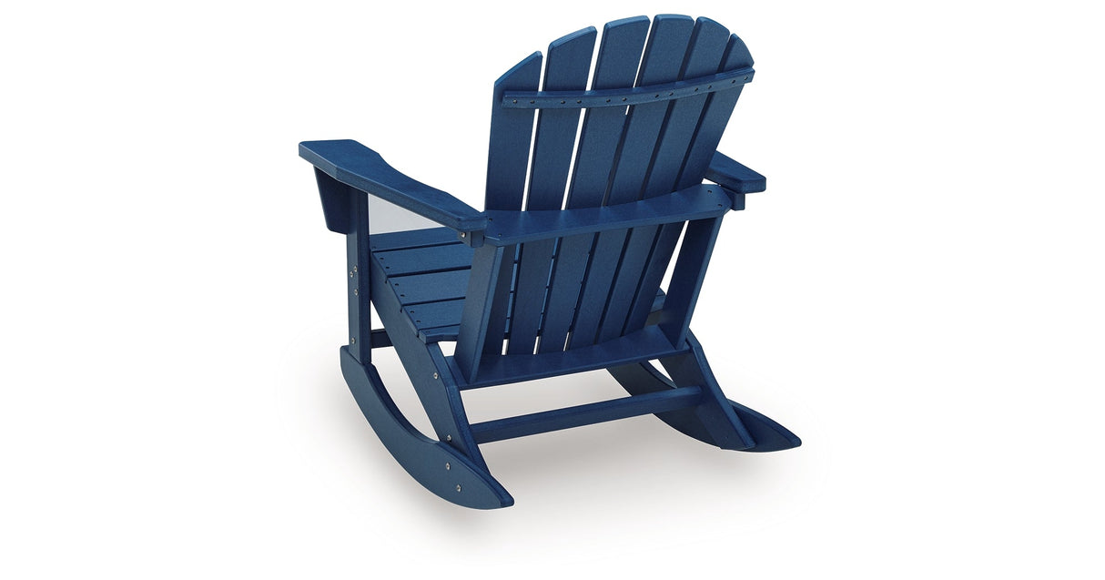Sundown Shores Blue Outdoor Rocking Chair by ASHLEY FURNITURE at Eve Furniture