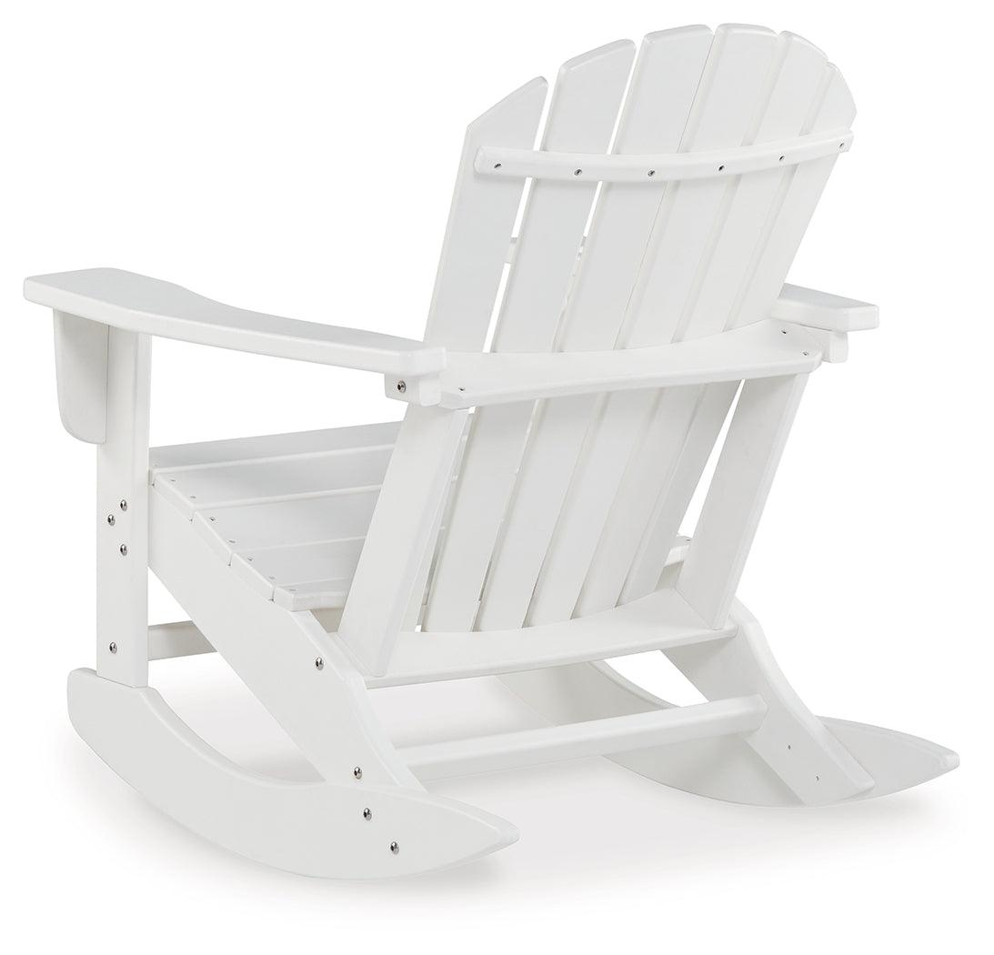 Sundown Treasure White Outdoor Rocking Chair by Ashley at Eve Furniture