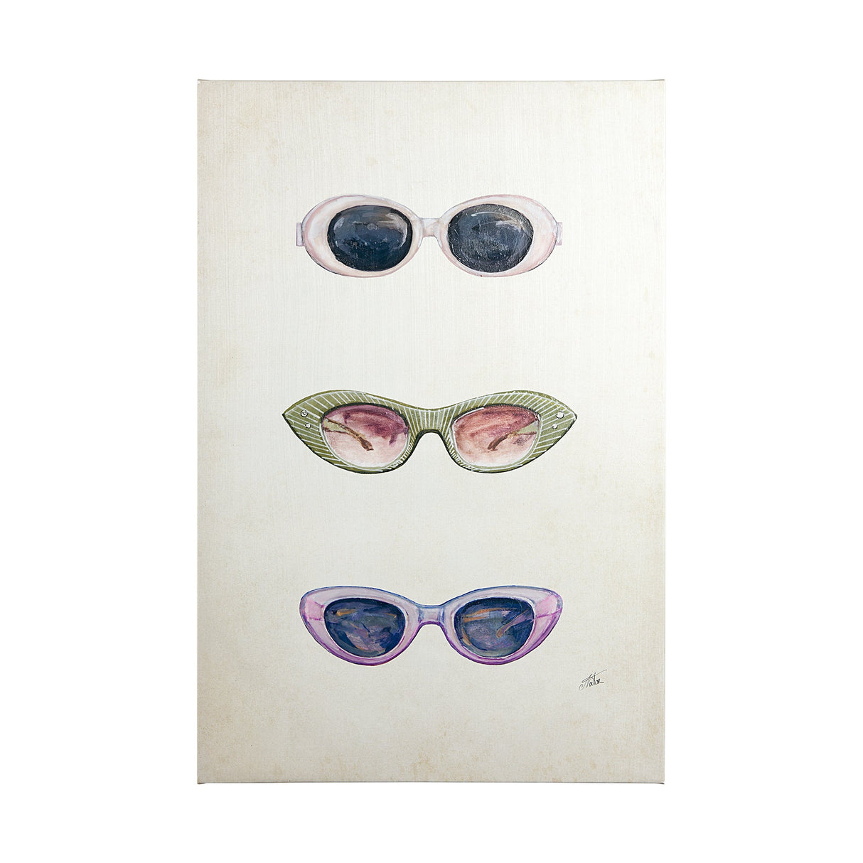 Sunglass Collection I by NaTar a Hand Embellished Textured Canvas by Mercana at Eve Furniture