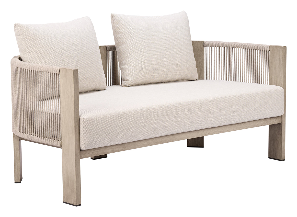 Sunlit Springs Gray Outdoor Sofa by Zuomod at Eve Furniture
