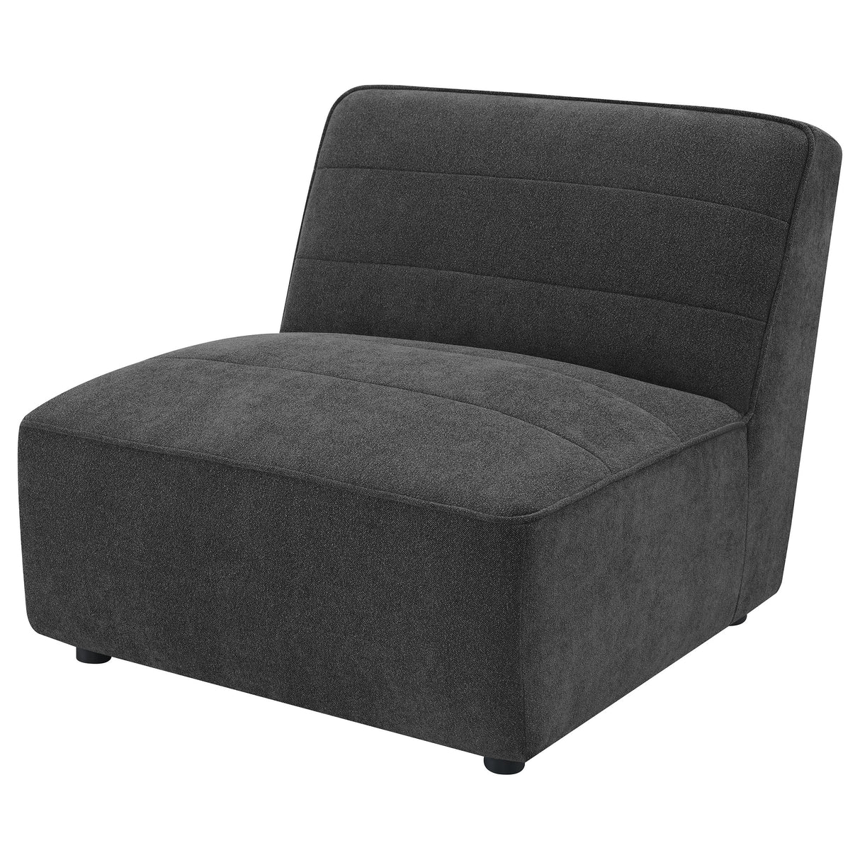 Sunny Dark Charcoal Upholstered Armless Chair by Coaster at Eve Furniture
