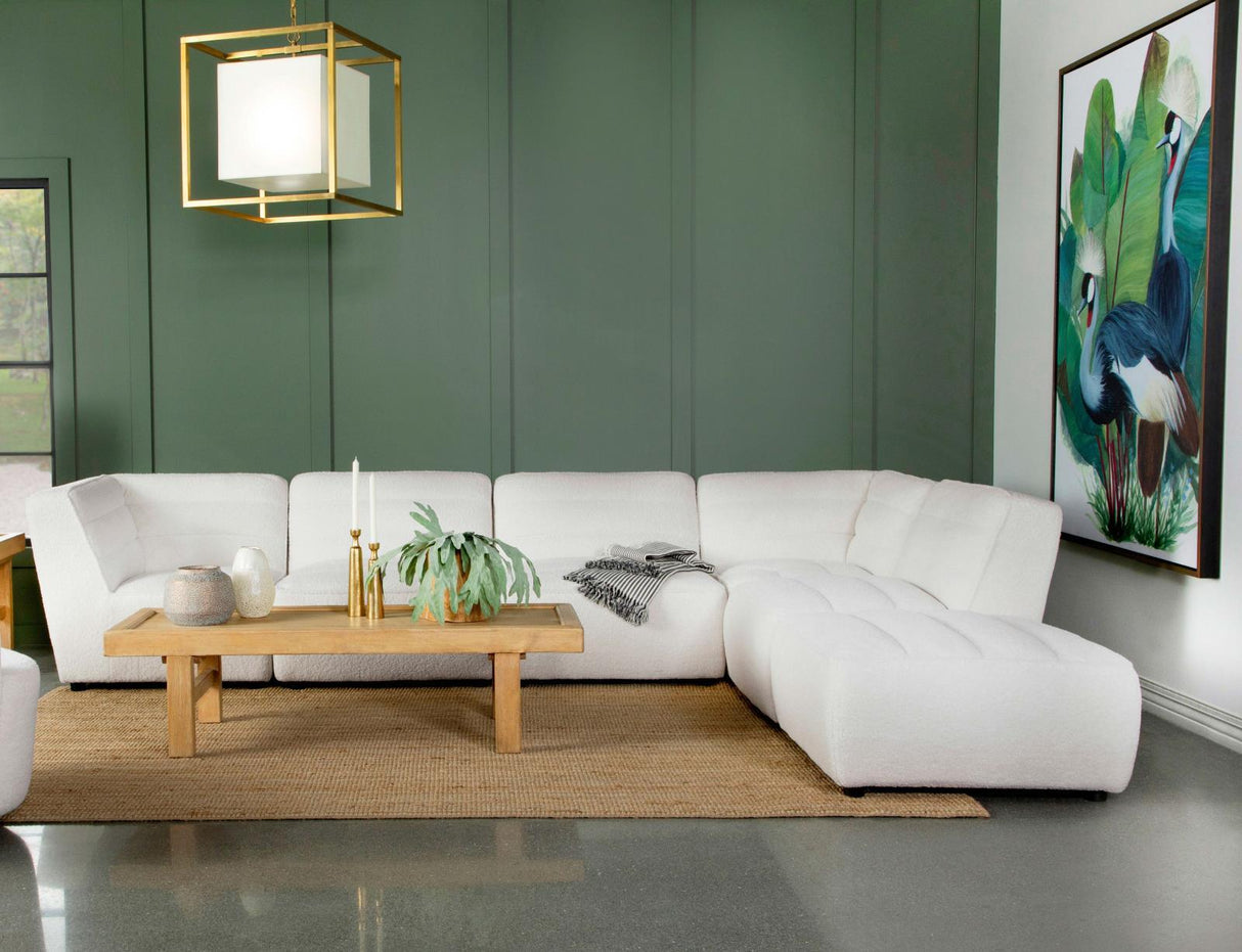 Sunny Natural Upholstered 6-Piece Sectional by Coaster at Eve Furniture