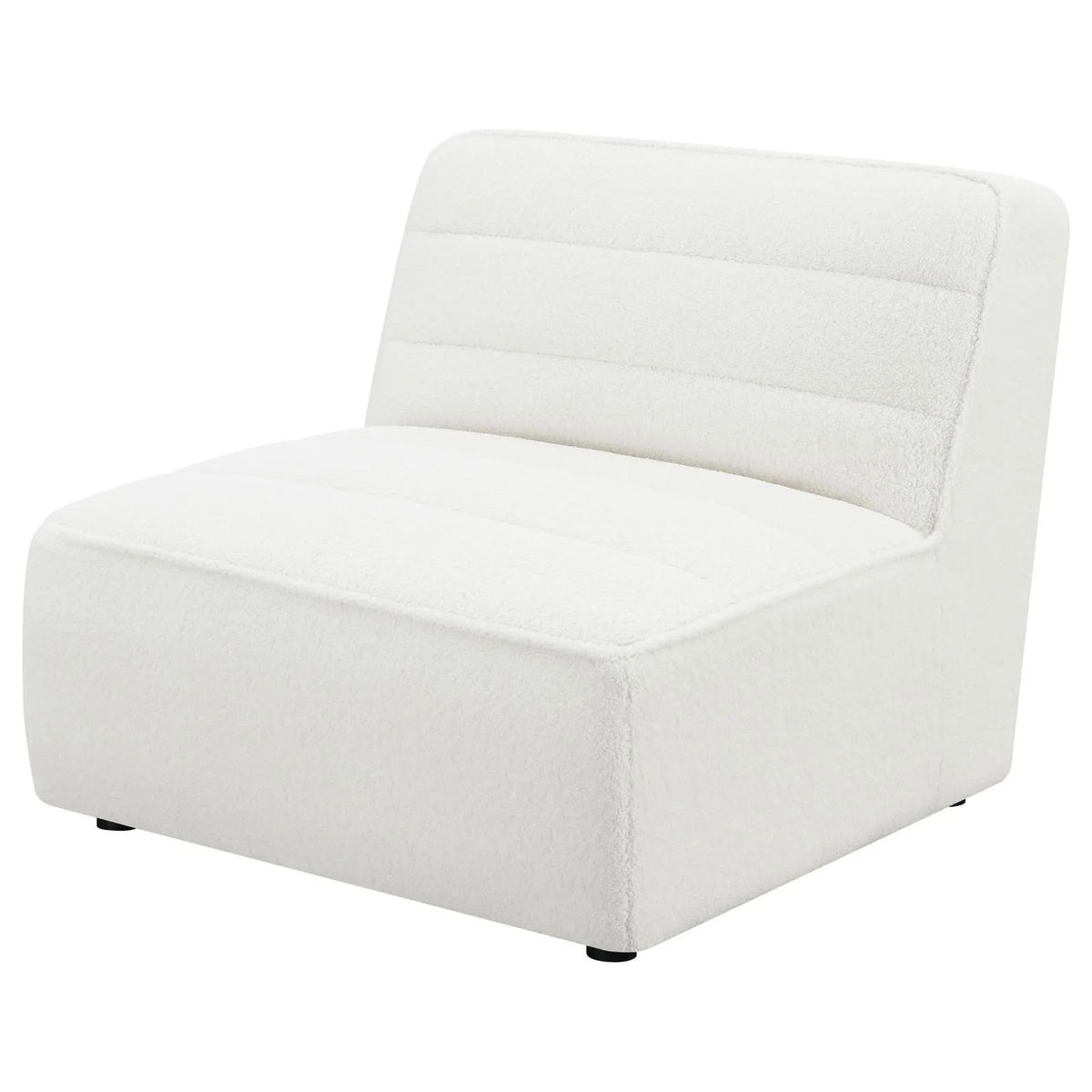 Sunny Natural Upholstered Armless Chair by Coaster at Eve Furniture