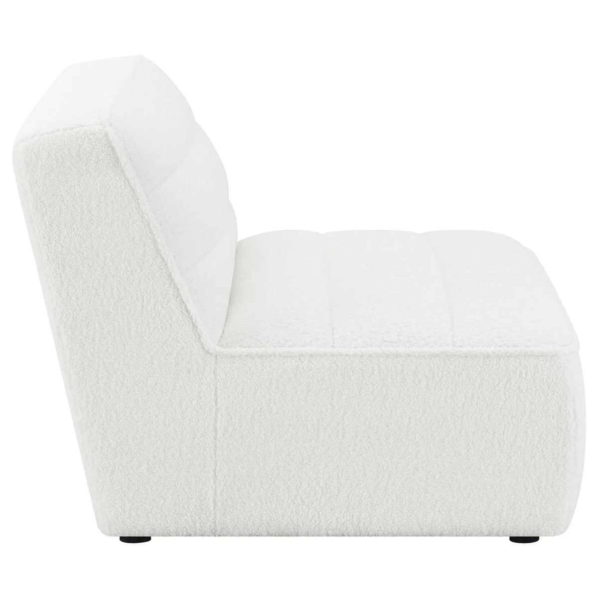 Sunny Natural Upholstered Armless Chair by Coaster at Eve Furniture