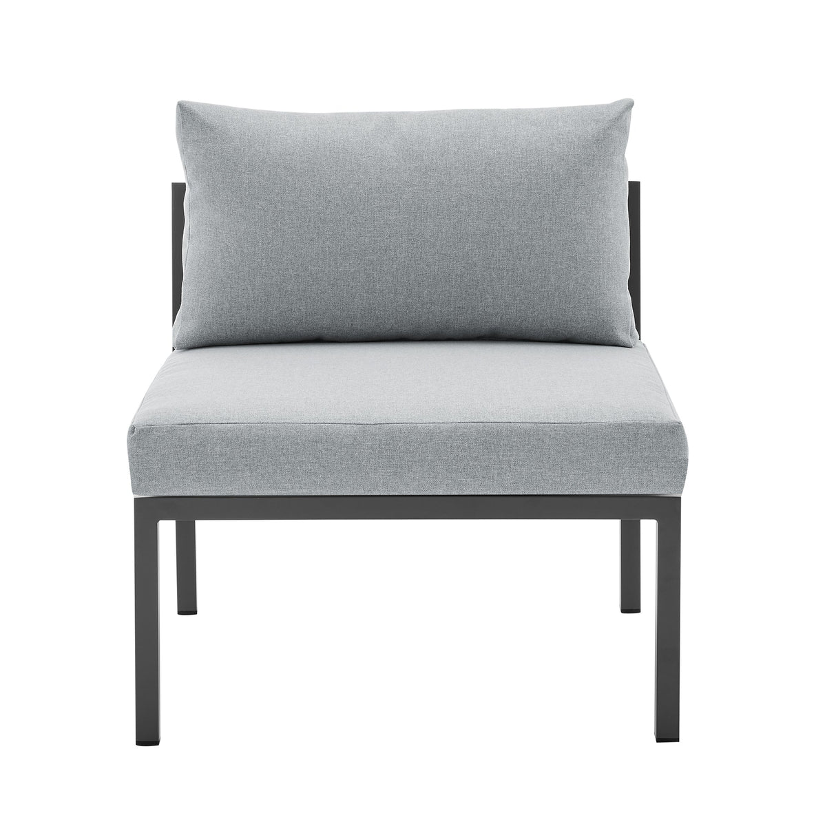 Sunnyside Corner Patio Conversation Set with Table in Grey on Grey by Manhattan Comfort at Eve Furniture