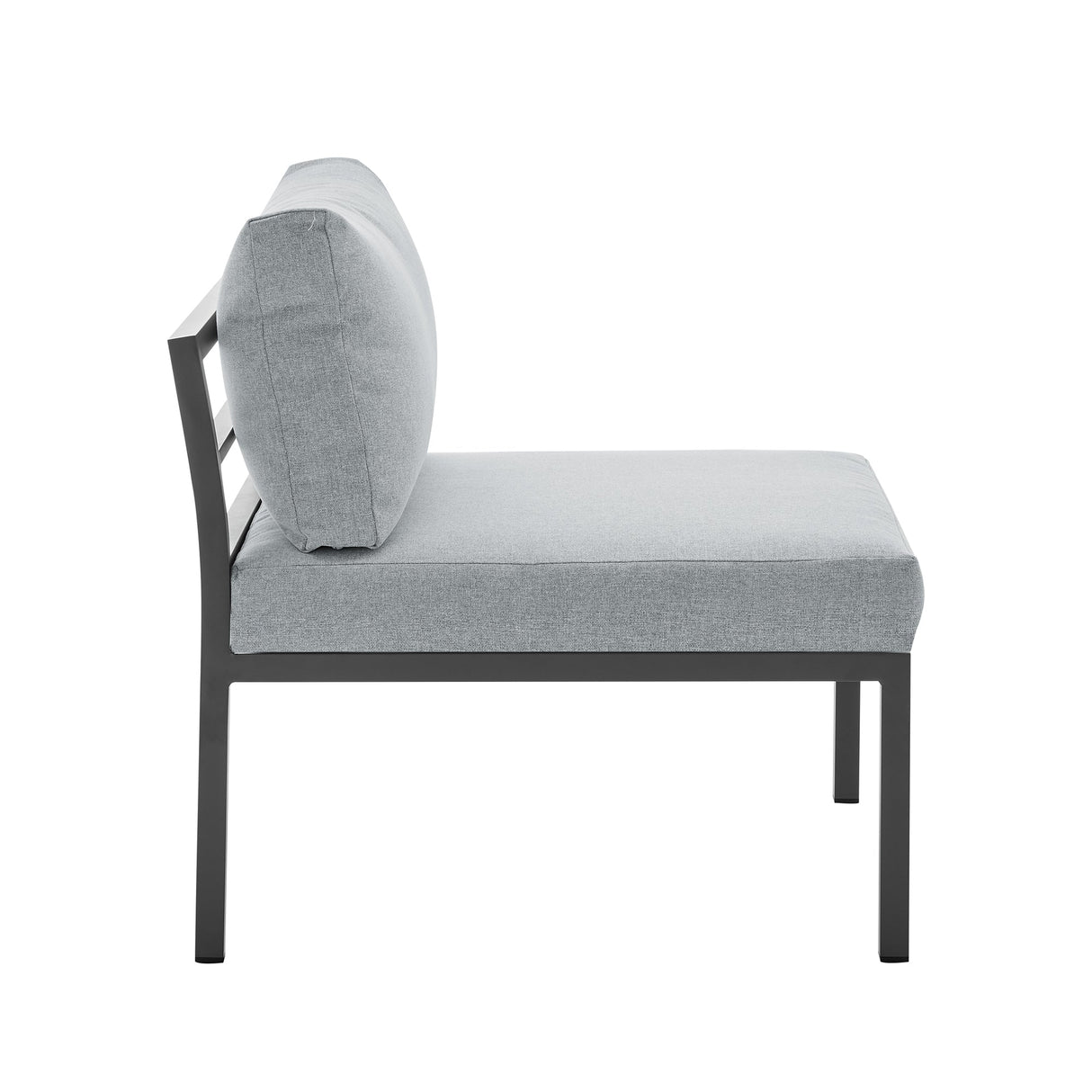 Sunnyside Corner Patio Conversation Set with Table in Grey on Grey by Manhattan Comfort at Eve Furniture