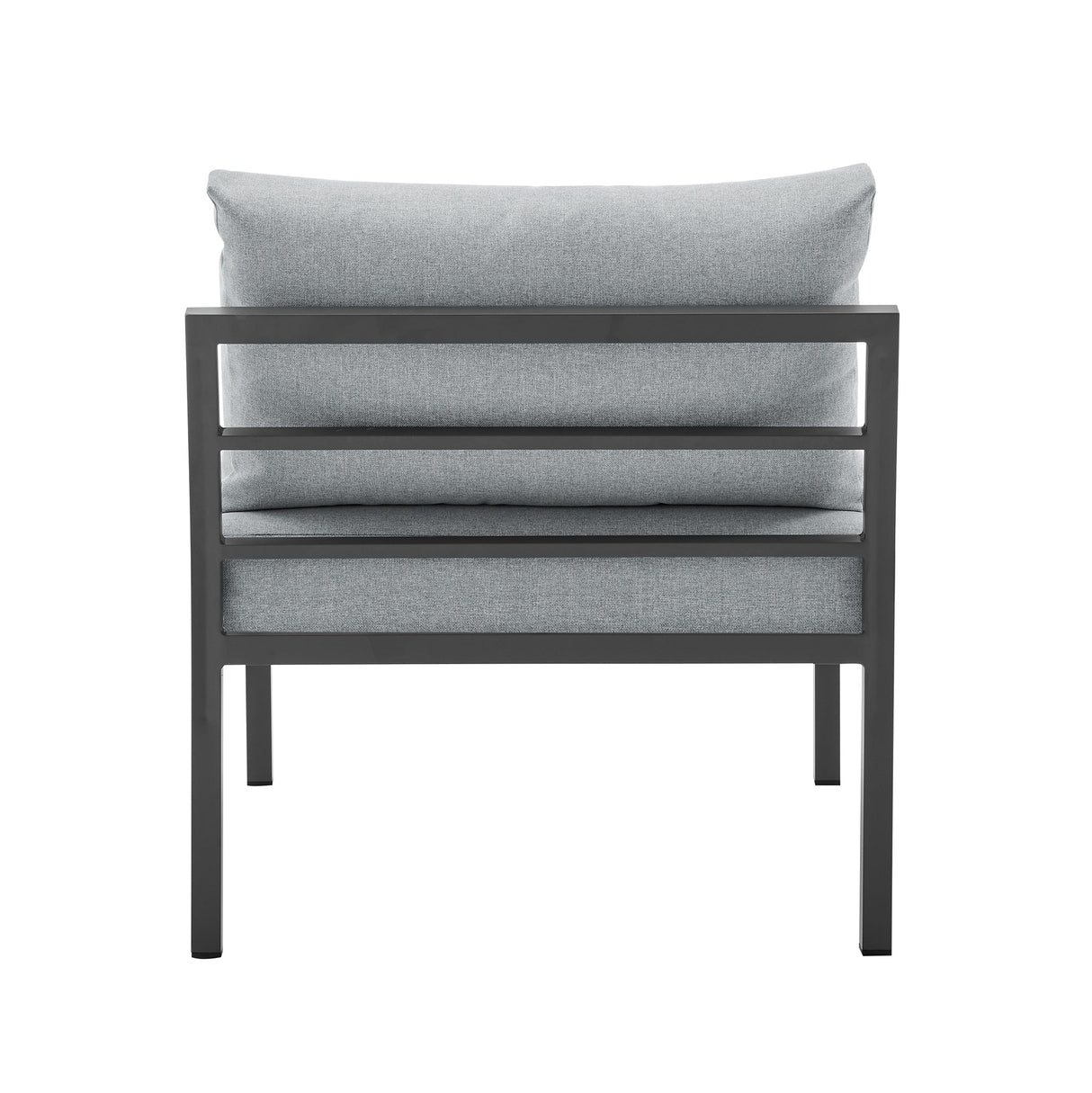 Sunnyside Corner Patio Conversation Set with Table in Grey on Grey by Manhattan Comfort at Eve Furniture