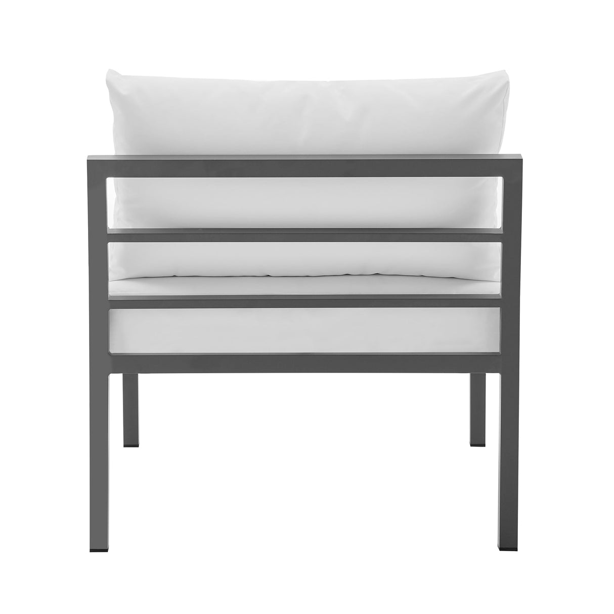 Sunnyside Corner Patio Conversation Set with Table in Grey on White by Manhattan Comfort at Eve Furniture