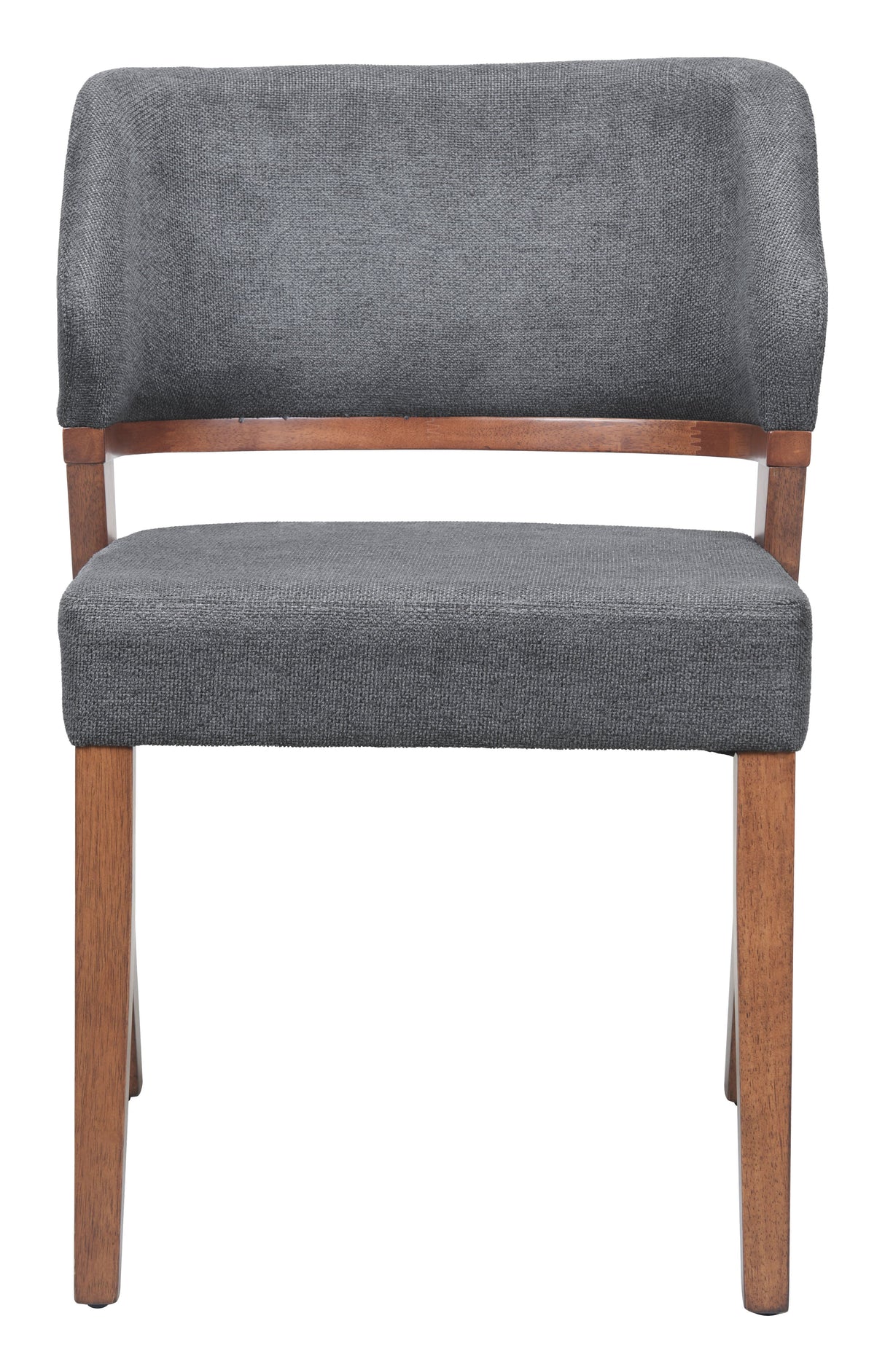 Sunobu Azure Gray & Walnut Dining Chair (Set of 2) by Zuomod at Eve Furniture