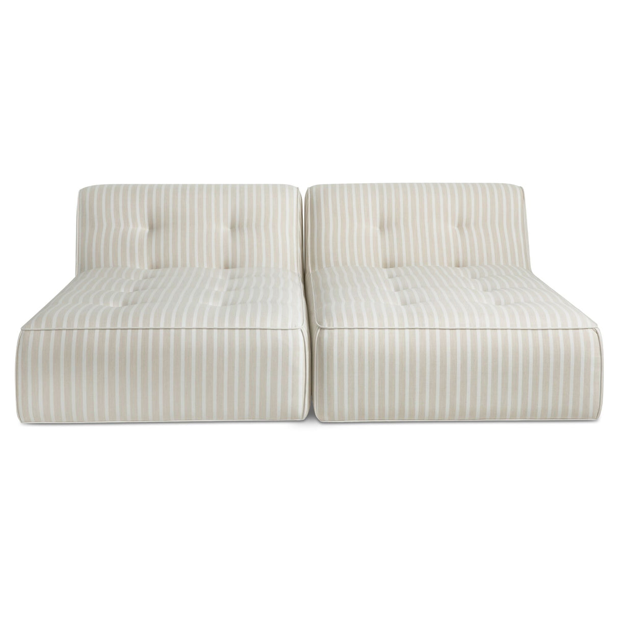 Sunseeker Brown Stripe 2 Piece Outdoor Sun Lounger by MOES at Eve Furniture