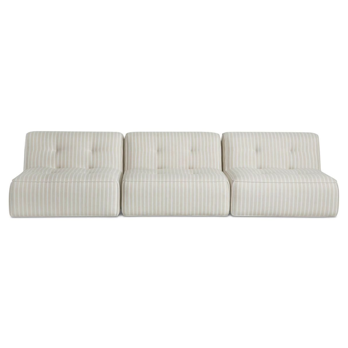 Sunseeker Brown Stripe 3 Piece Outdoor Sofa by Moe's Home at Eve Furniture