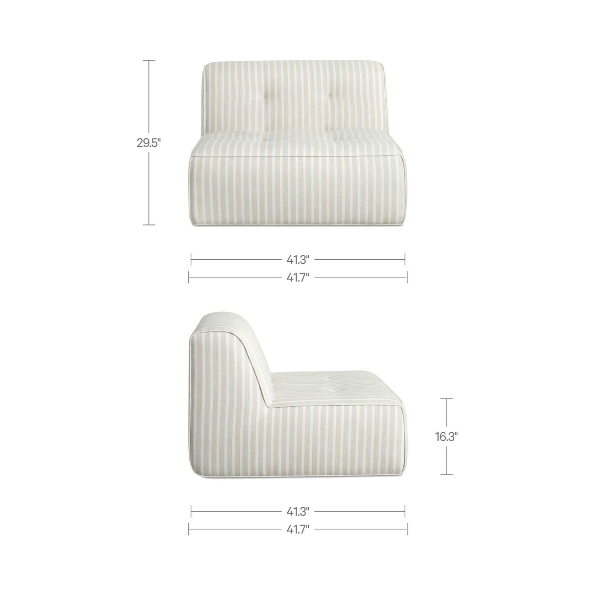 Sunseeker Brown Stripe Outdoor Slipper by Moe's Home at Eve Furniture