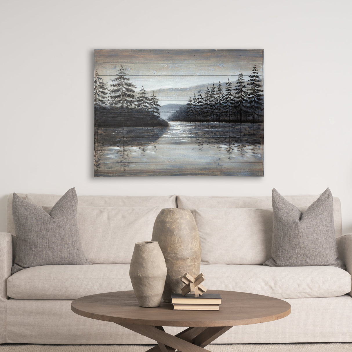 Sunset Narrows Original Hand Painted on Wood Oil Painting by Mercana at Eve Furniture