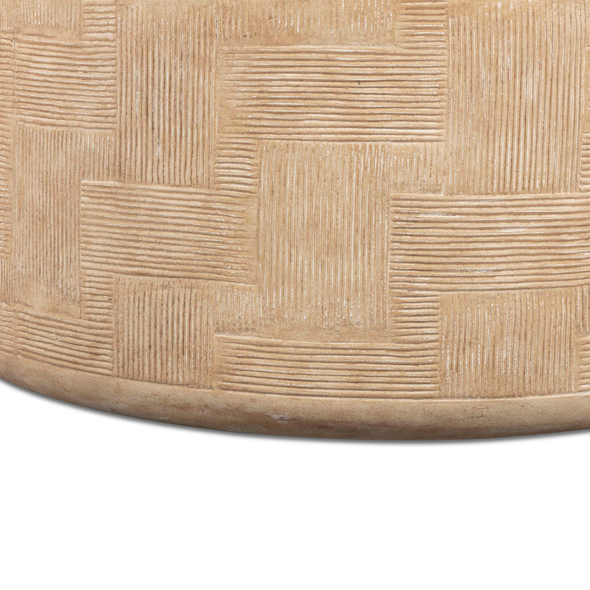 Suraya 55" Indoor/Outdoor Concrete Rounded Coffee Table by TOV Furniture at Eve Furniture