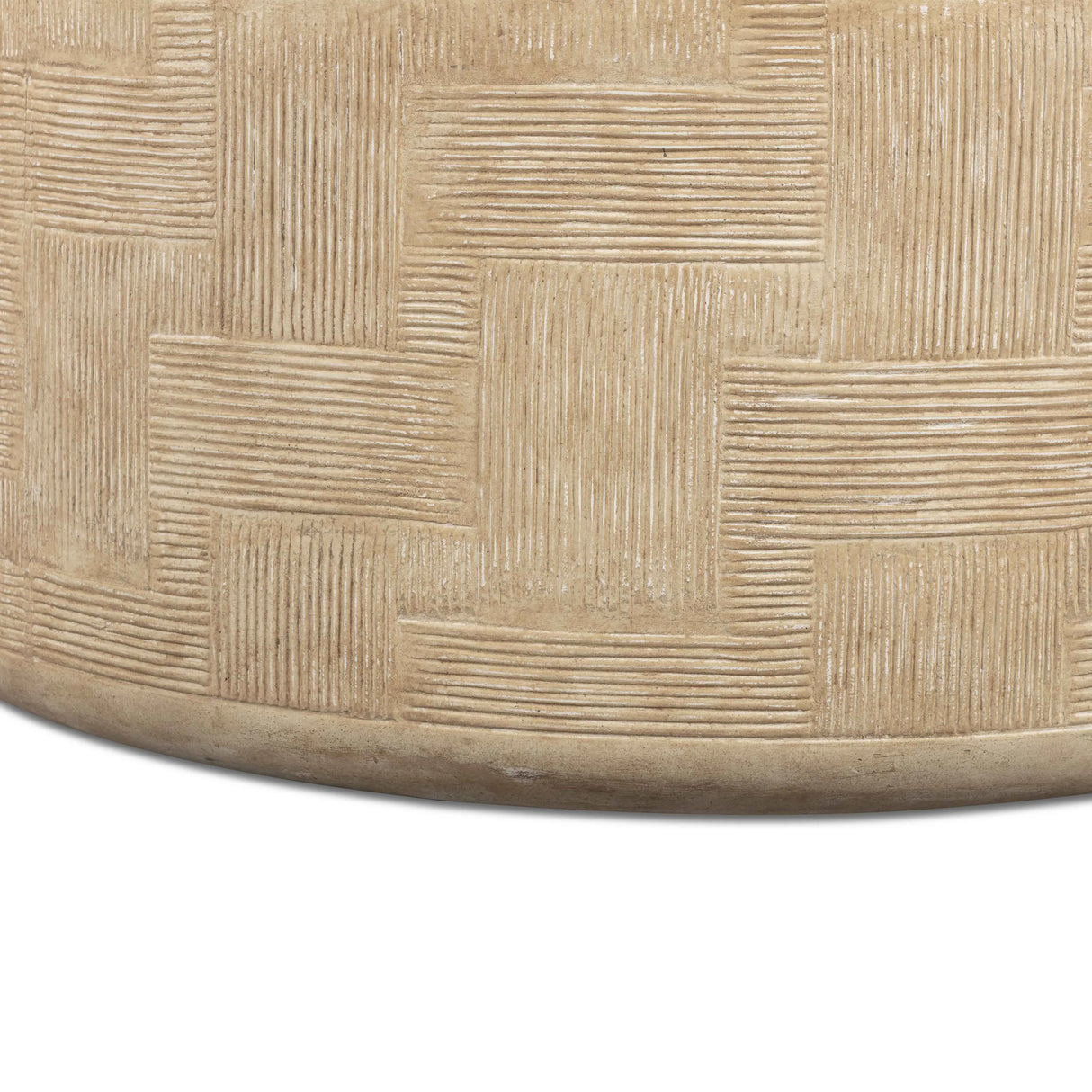 Suraya 55" Indoor/Outdoor Concrete Rounded Coffee Table by TOV Furniture at Eve Furniture