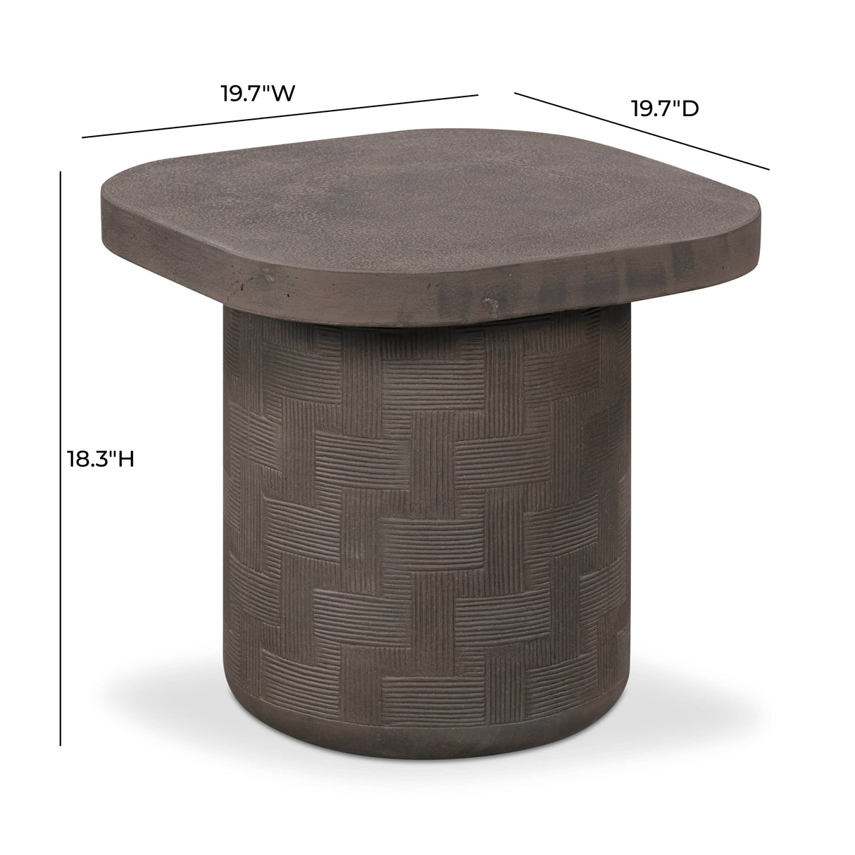 Suraya Indoor/Outdoor Concrete Side Table by TOV Furniture at Eve Furniture