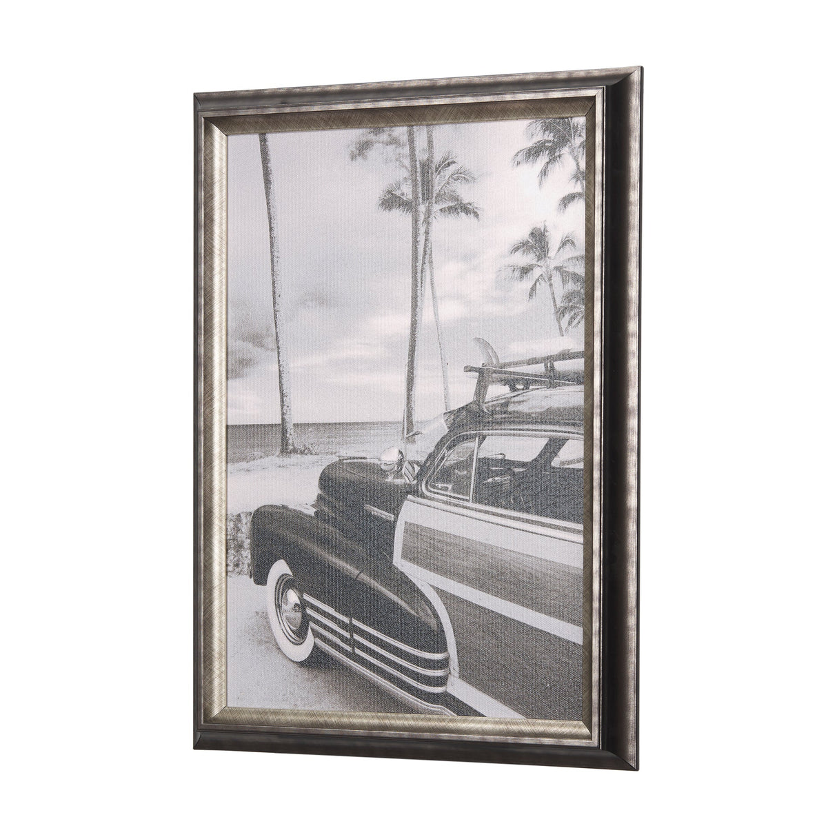 Surf Fence by Mercana Studio a Hand Embellished Textured Framed Art Print by Mercana at Eve Furniture