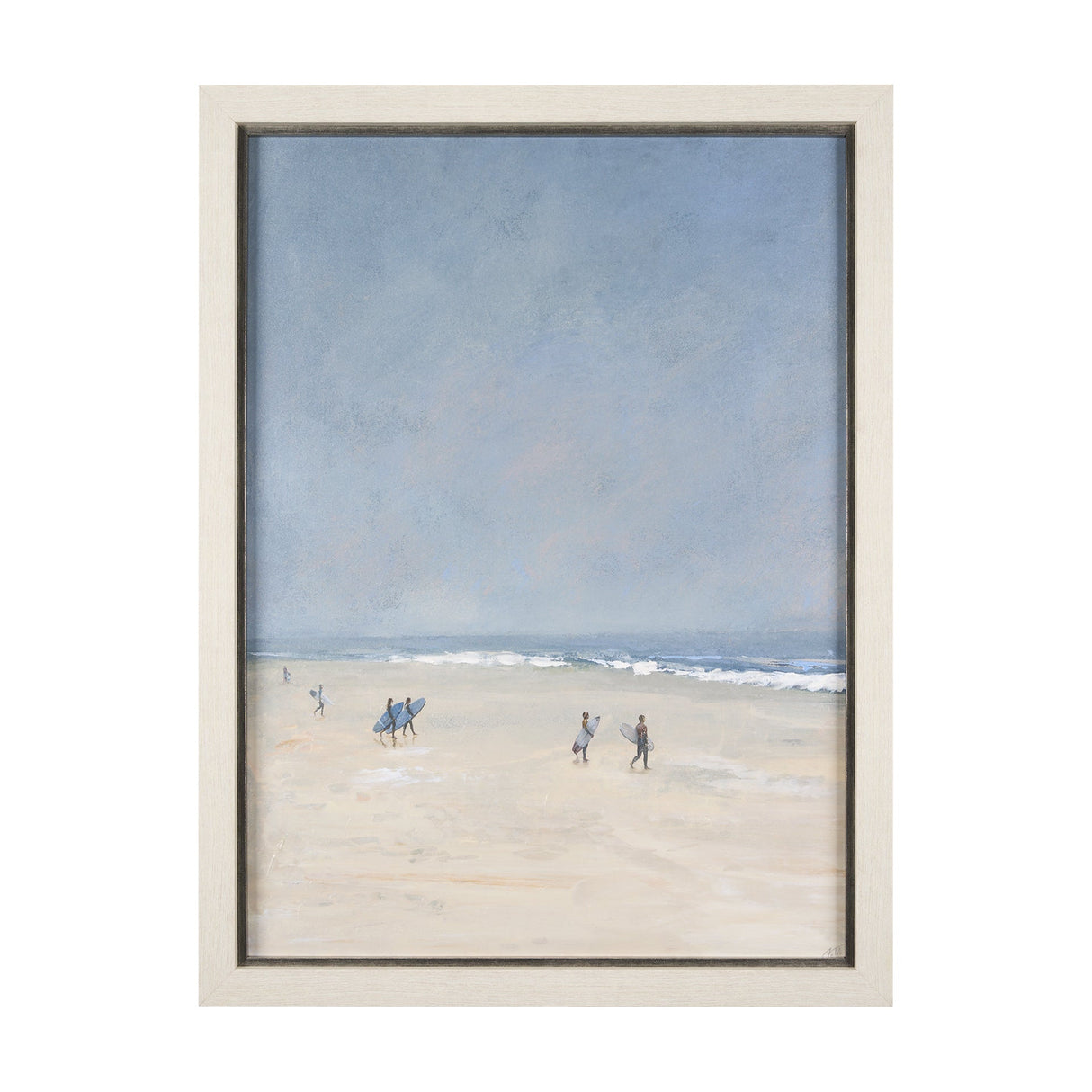 Surfers and The Sea I by Mercana Studio a Hand Embellished Textured Framed Art Print by Mercana at Eve Furniture