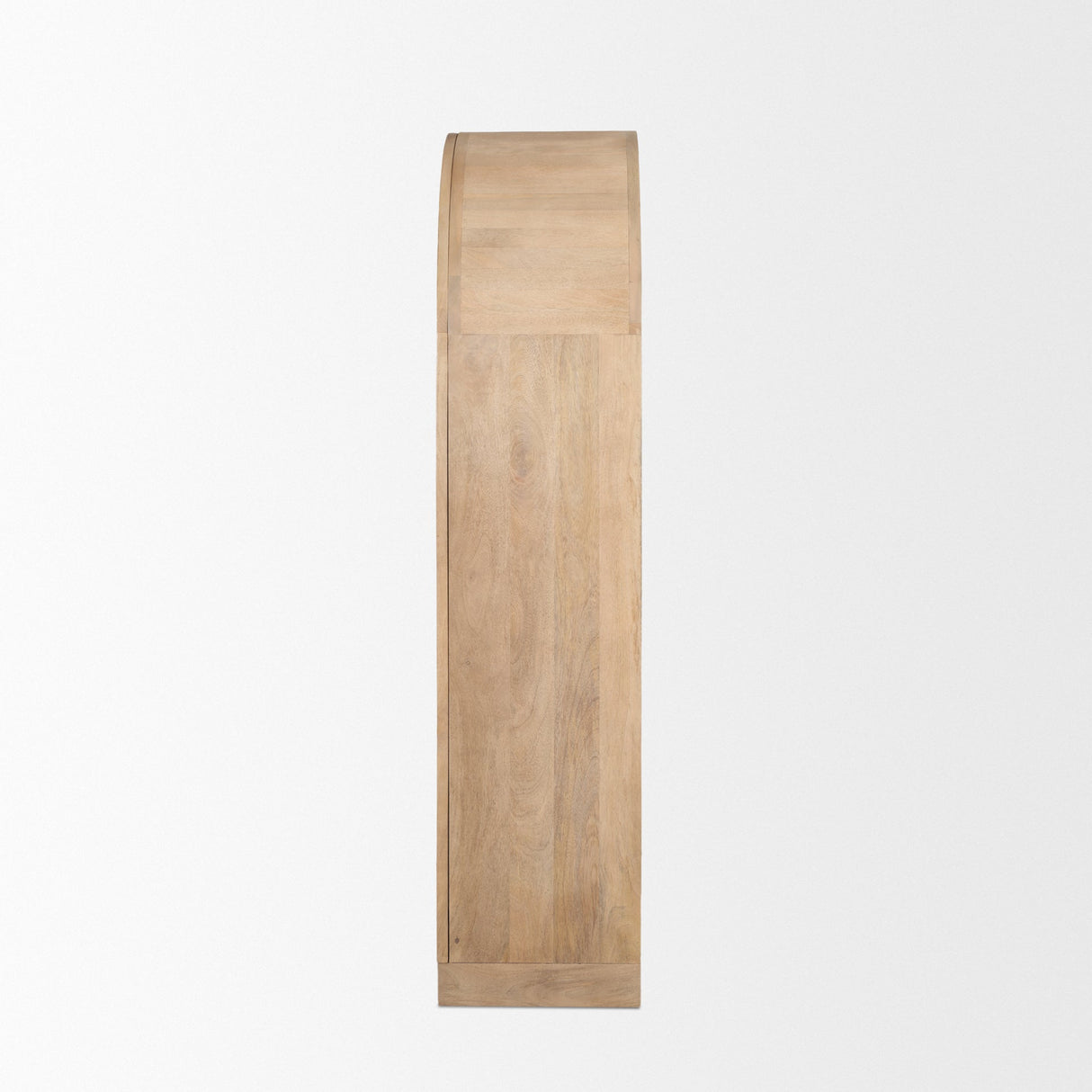 Suri Light Brown Wood W/Glass Doors Arched Curio Cabinet by Mercana at Eve Furniture