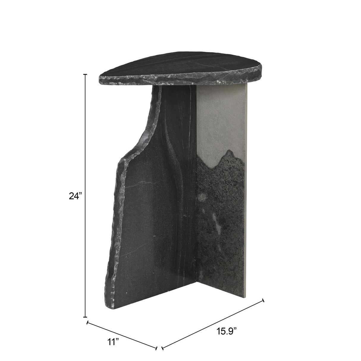 Surya Black Side Table by Zuomod at Eve Furniture