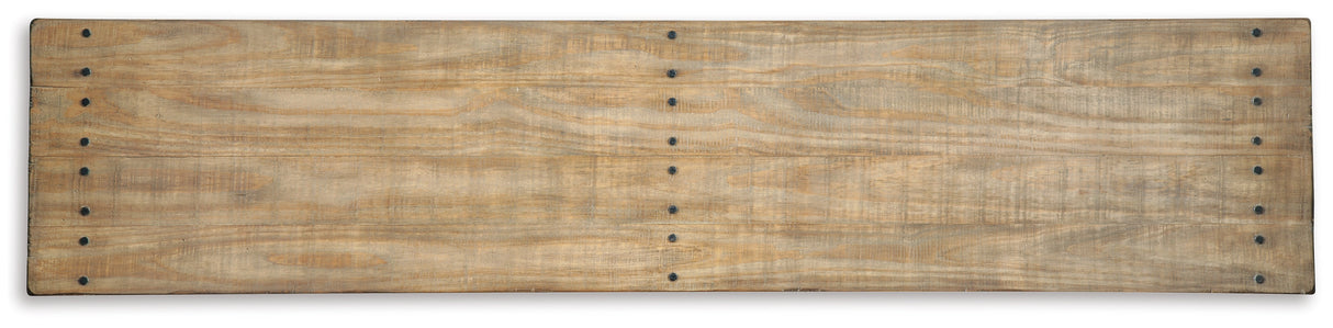 Susandeer Brown Sofa/Console Table by Ashley at Eve Furniture