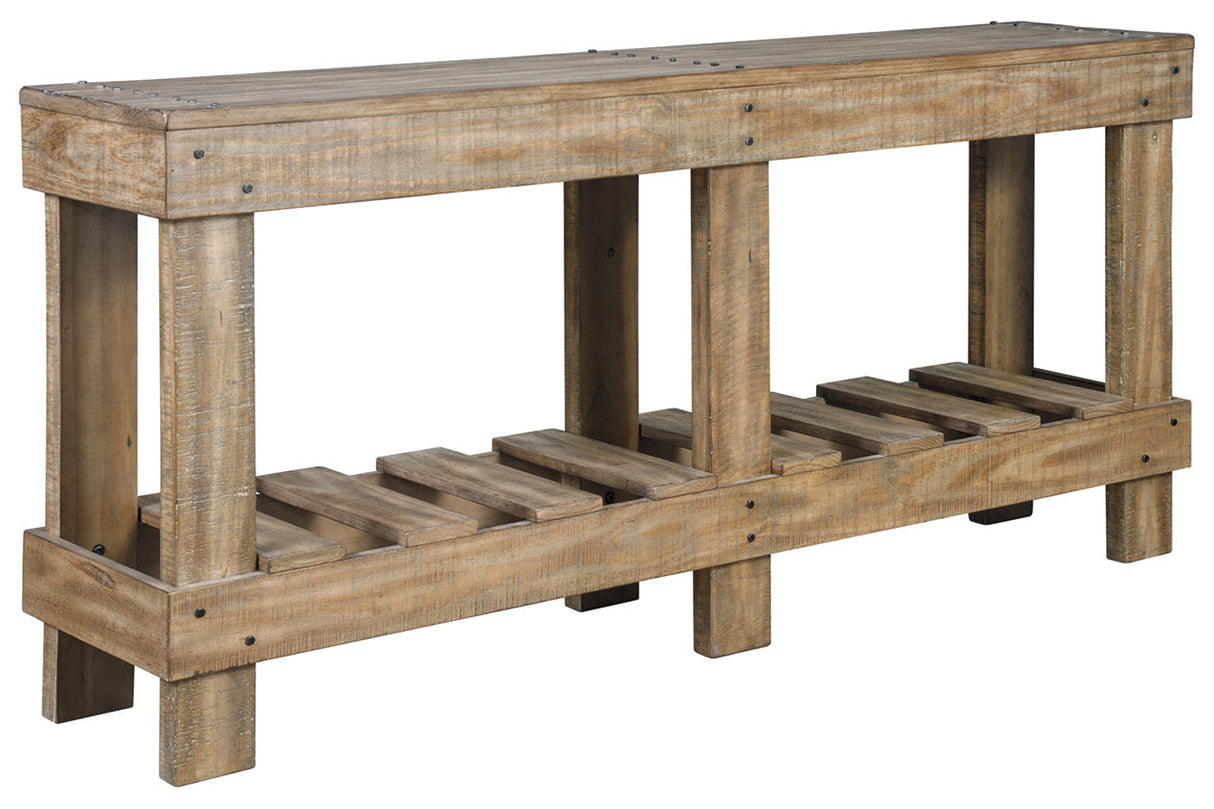 Susandeer Brown Sofa/Console Table by ASHLEY FURNITURE at Eve Furniture