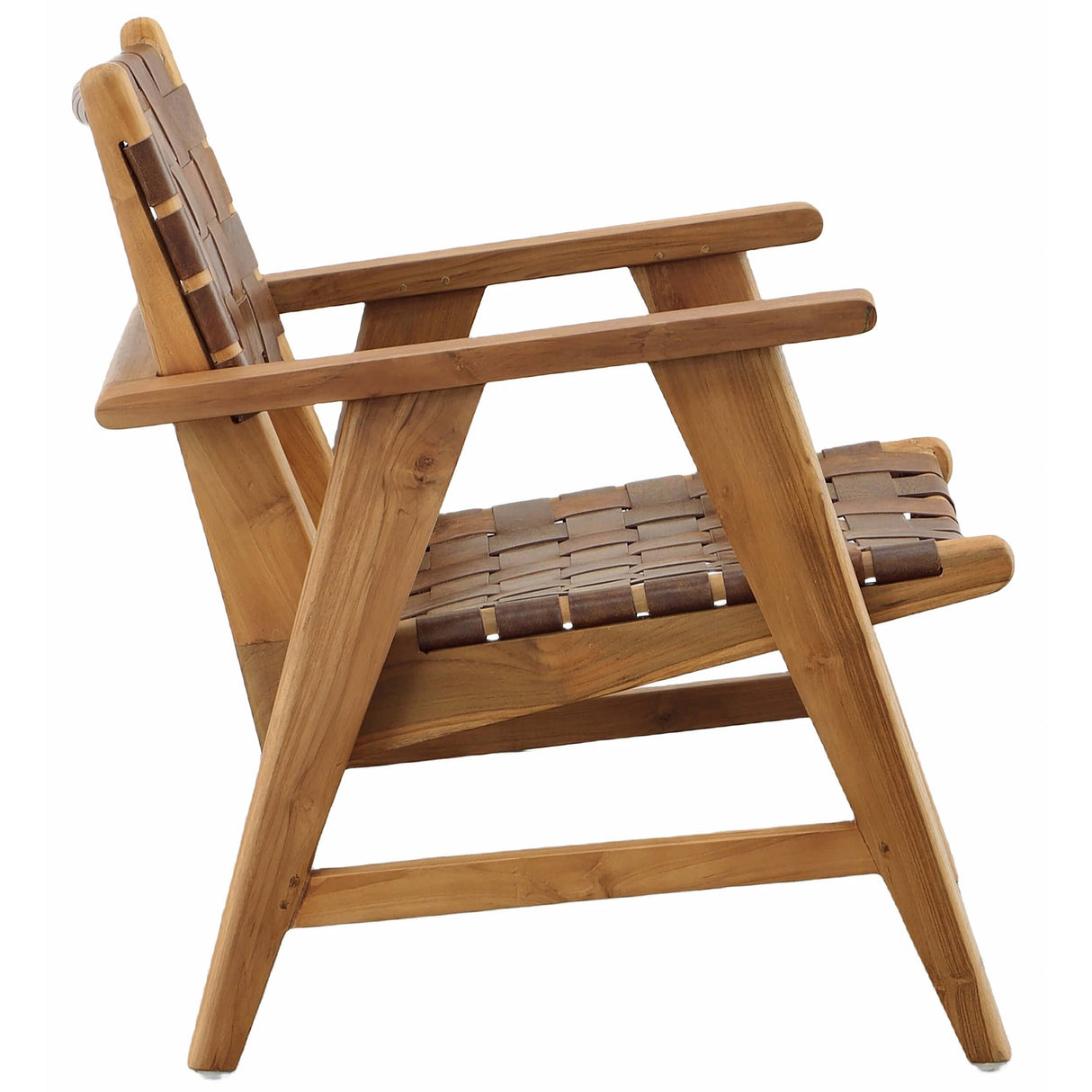 Sutri Leather Chair, Brown by Dovetail at Eve Furniture