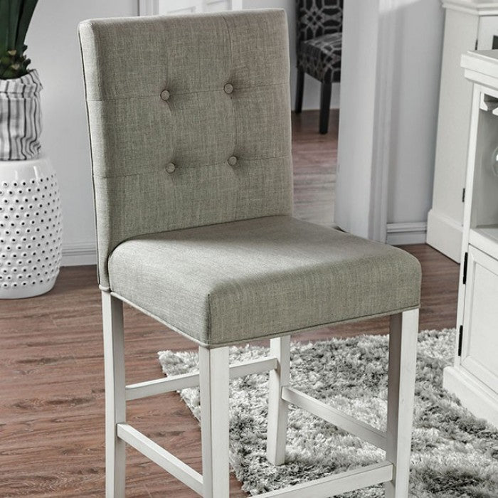 Sutton Antique White Counter Height Chair Set of 2 by Furniture of America at Eve Furniture