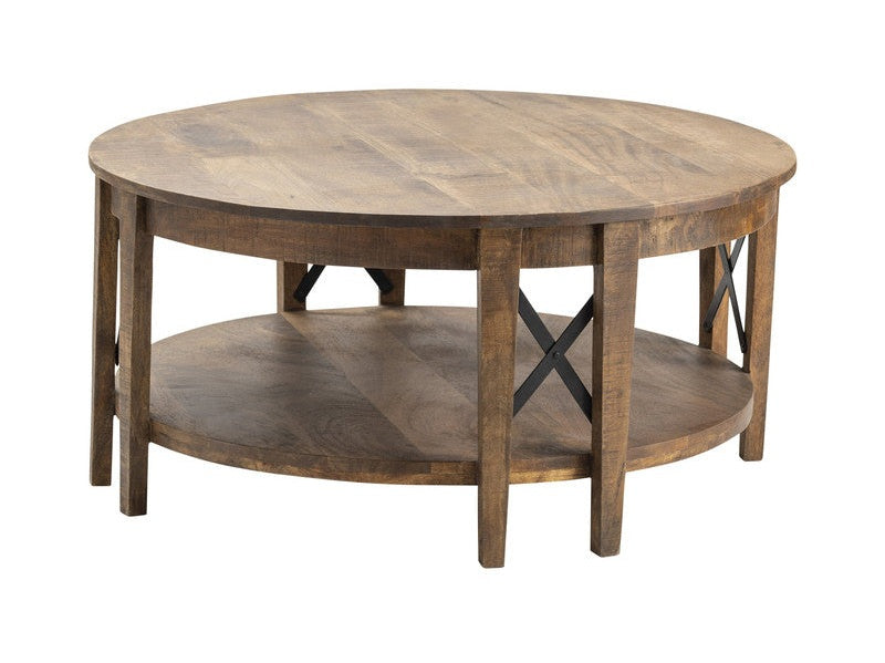 Sutton Brown/Black Creek Cocktail Table by Crestview at Eve Furniture