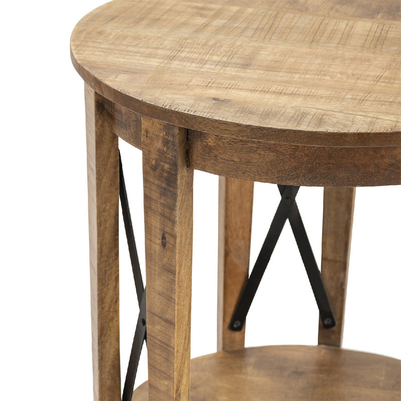 Sutton Brown/Black Creek End Table by Crestview at Eve Furniture