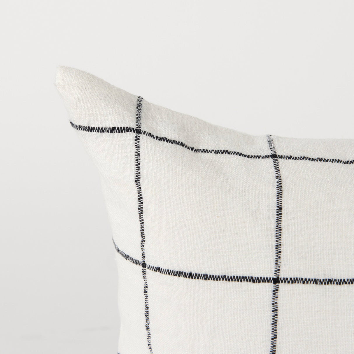 Suzanne White/Black Square Pattern Decorative Pillow Cover by Mercana at Eve Furniture