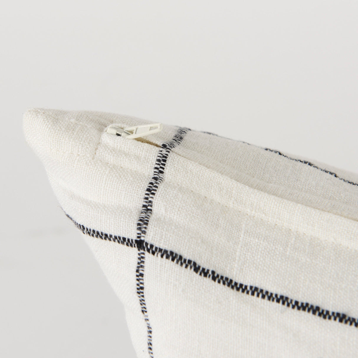 Suzanne White/Black Square Pattern Decorative Pillow Cover by Mercana at Eve Furniture