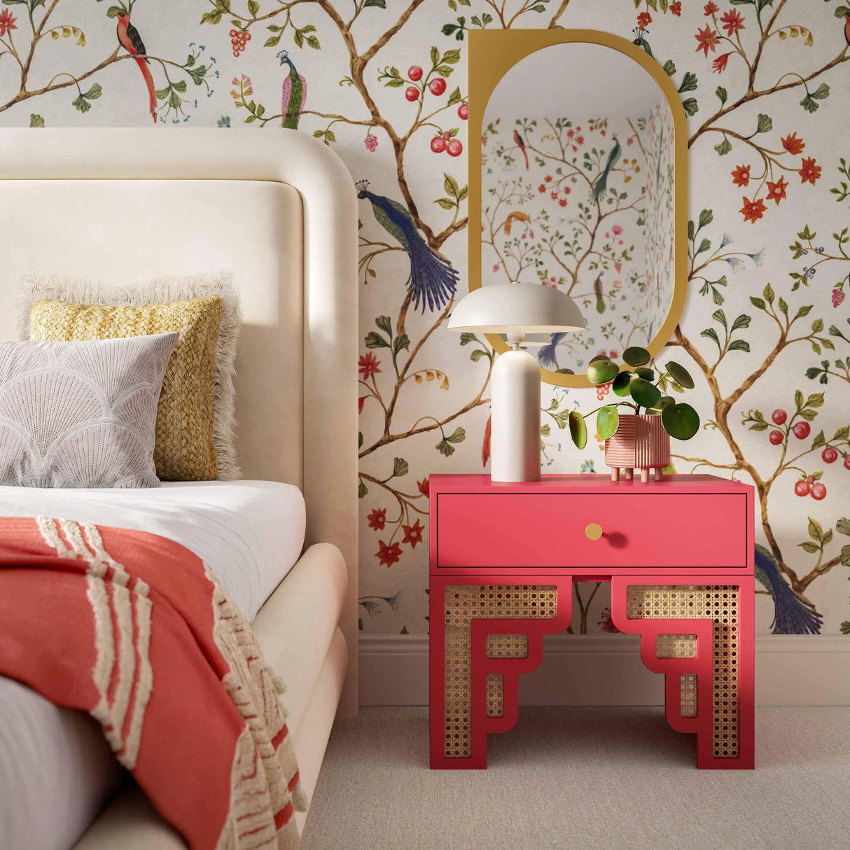 Suzie Rattan Nightstand by TOV Furniture at Eve Furniture