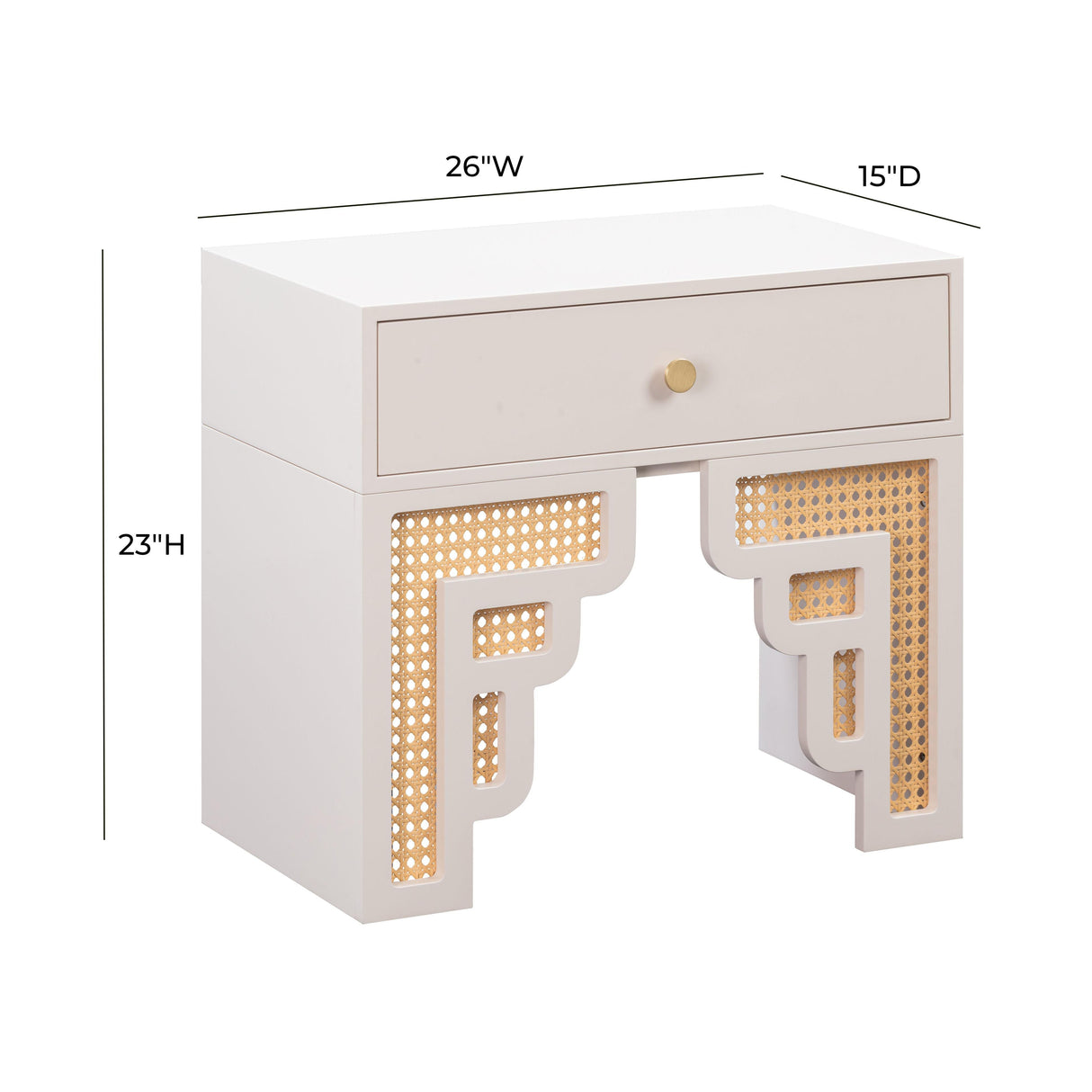 Suzie Rattan Nightstand by TOV Furniture at Eve Furniture