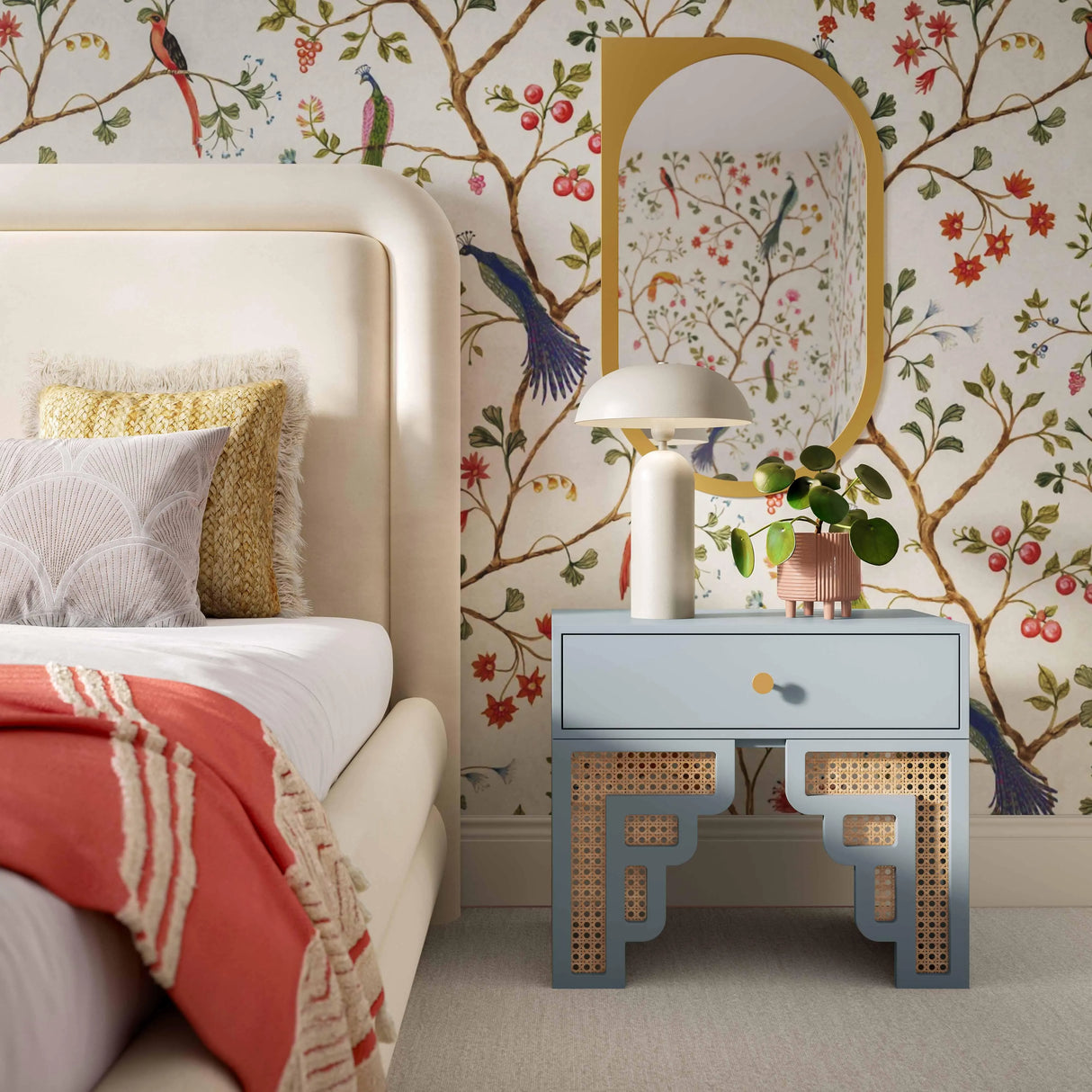 Suzie Rattan Nightstand by TOV Furniture at Eve Furniture